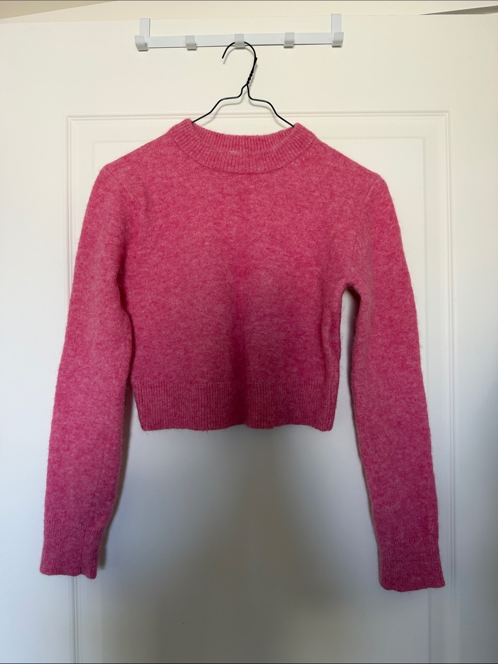 lululemon athletica Bright Pink Fuzzy Crewneck Sweater